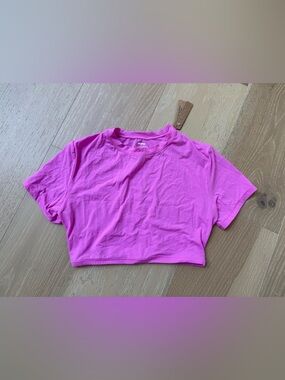 NEW SKIMS Women's Fits Everybody Crop Top - Neon Orchid